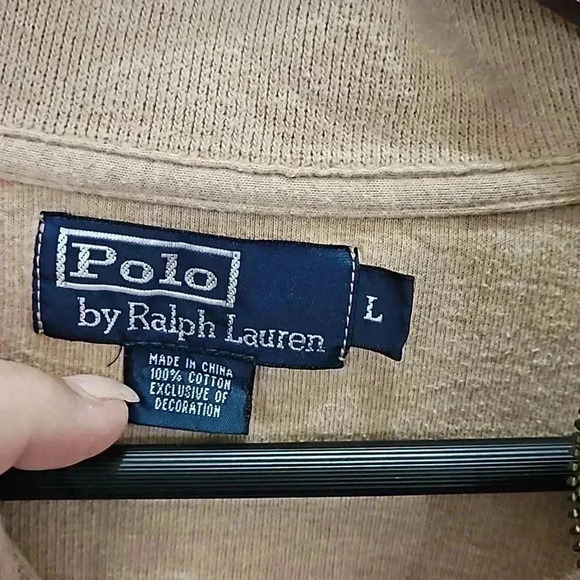 Polo by Ralph Lauren Tan Quiet Luxury Old Money Heritage Classic cozy Size Lg - Picture 4 of 7